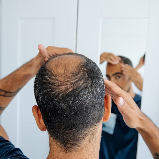 DHT affects the hair cycle” — premium educational + Svarasa routine