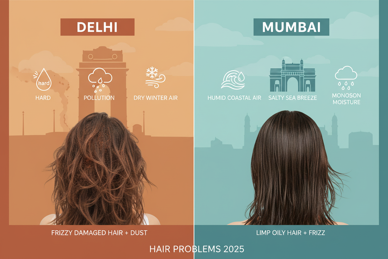Delhi Mumbai Hair Problems Explained — Key Differences and Solutions for 2025