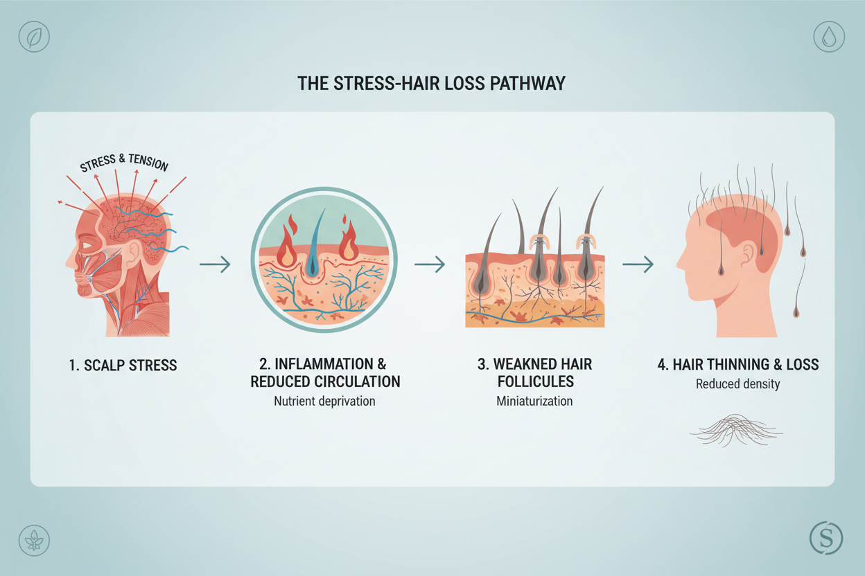 From Scalp Stress to Hair Loss: The Full Pathway