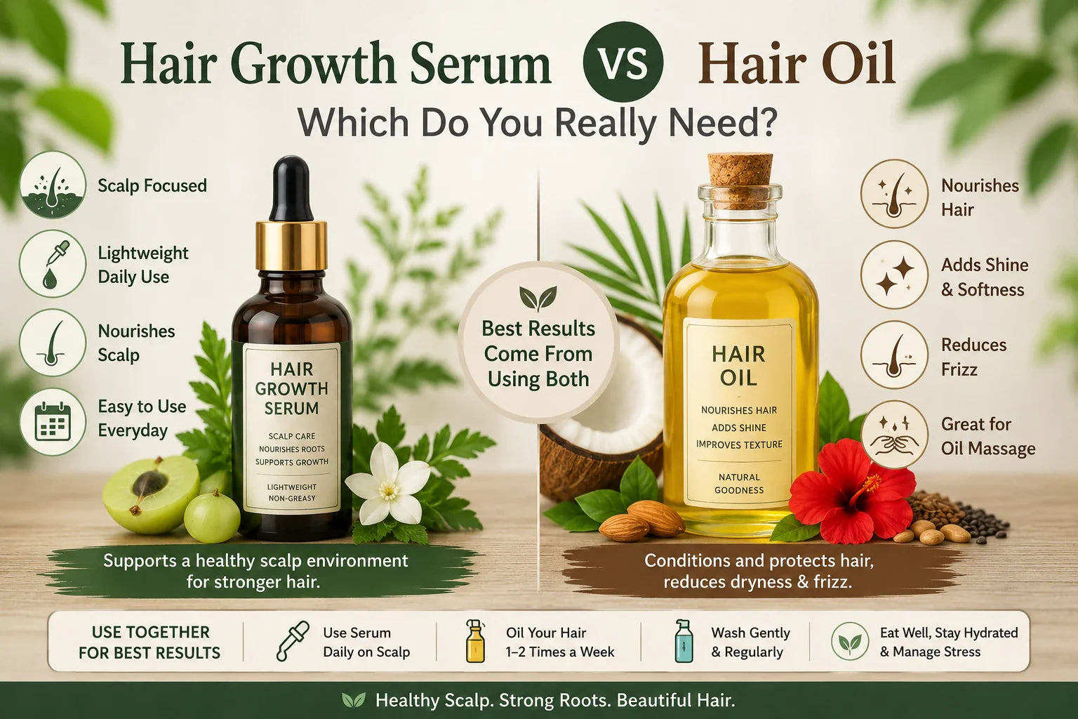 Hair Growth Serum vs Hair Oil: Which Do You Really Need?