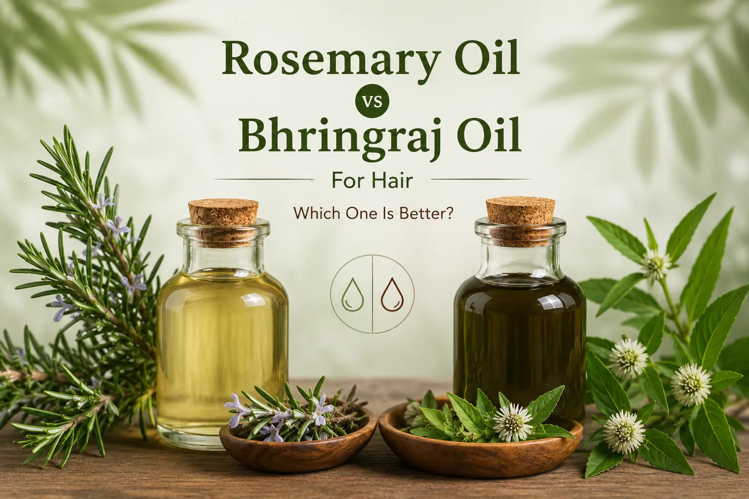 Rosemary Oil vs Bhringraj Oil for Hair | Which Is Better?
