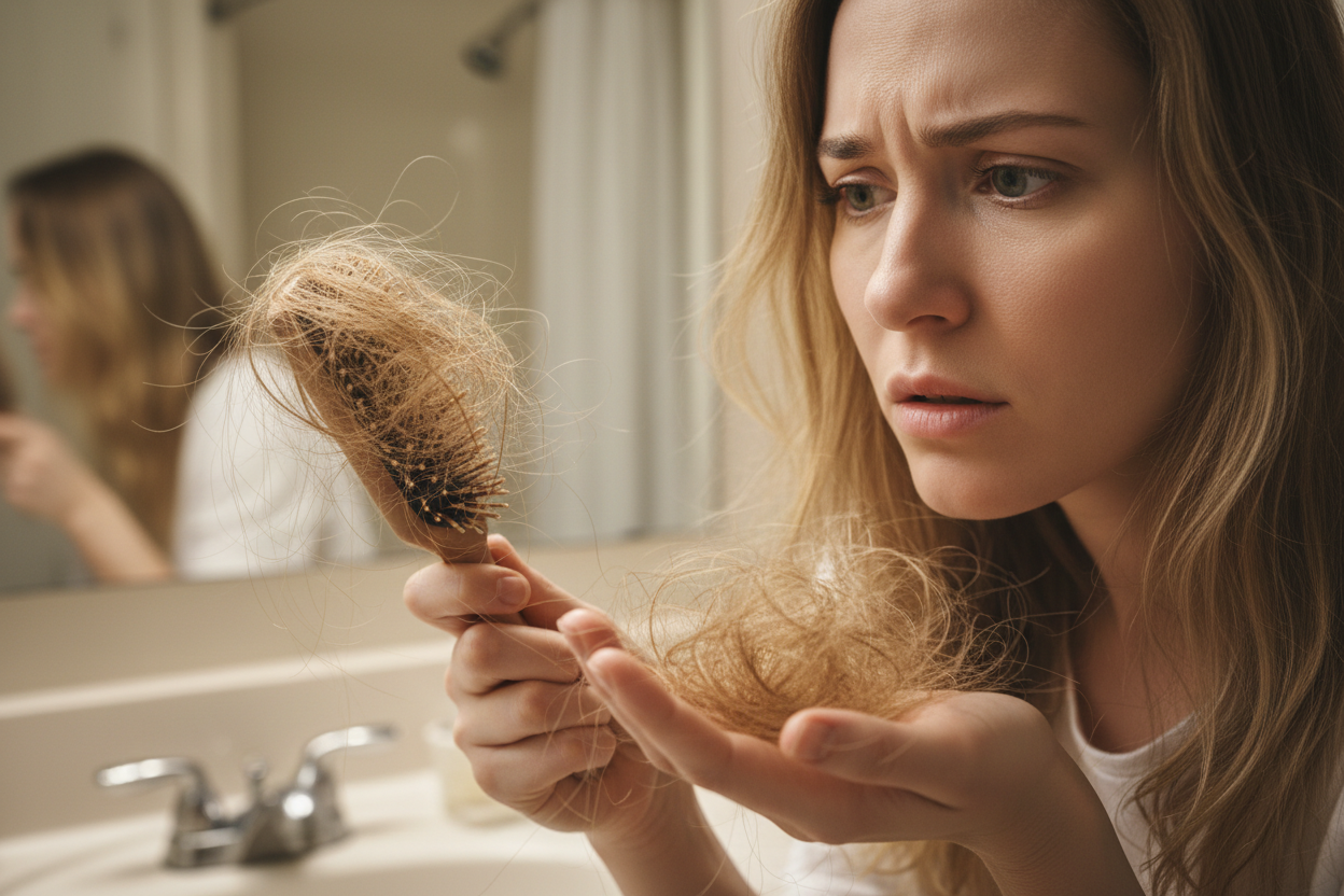 The Scary Moment Nobody Warns You About about hair fall